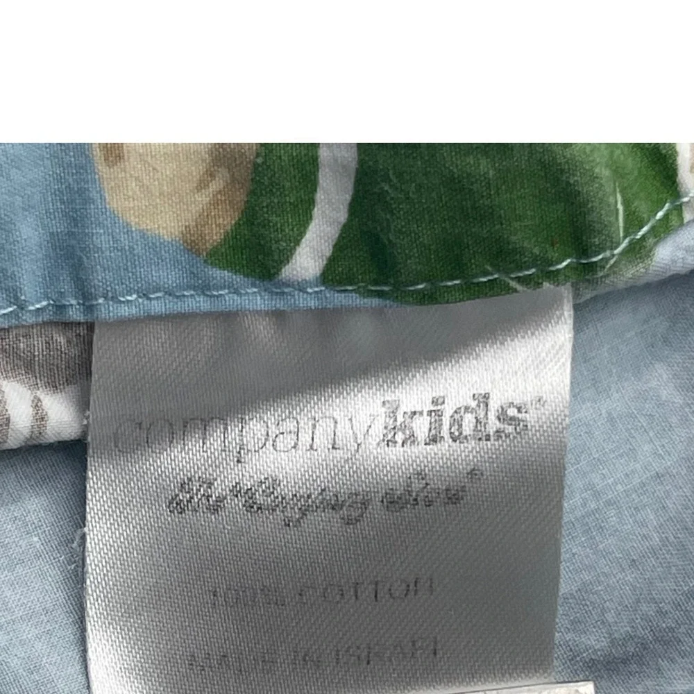 Company Kids Baseball Sheet Set Blue Twin 100% Cotton Sports Bedding 3 Piece